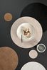ASA Untersetzer Grau rund 4er Set Silver Cloud veganes Leder 10 cm Bild 2