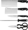 WMF Spitzenklasse Plus Asia Messerblock mit Messerset, 6-teilig, 3 Messer geschmiedet, 1 Schere, 1 Wetzstahl, 1 Block aus Buchenholz, Performance Cut Bild 3
