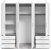 Forte 'Jupiter' Kleiderschrank, betonoptik, 4-türig, 207x200 cm Bild 5