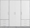 Forte 'Jupiter' Kleiderschrank, betonoptik, 4-türig, 207x200 cm Bild 3