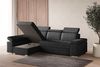 MOEBLO Ecksofa LUKA, modernes Schlafsofa, bequemes Sofa mit Liegefunktion, verstellbare Kopfstützen Sofa, Sofa mit Bettkasten, Ecksofa mit eleganten Metallfüßen, gemütliches Sofa für Wohnzimmer, Schlafsofa mit Stauraum, hochwertiges Ecksofa Stoff, mode... Bild 5