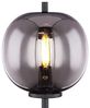 LED Tischlampe mit Rauchglas Lampenschirm Metall Schwarz, Höhe 45cm Bild 4