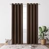 Deconovo Blickdichte Dicke Gardinen Vorhang Blickdicht Ösenvorhang Kälteschutz, 245x140 cm(HöhexBreite), Braun, 2er Set Bild 5