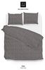Zo!Home Bettwäsche Lino 1 Bettwäsche 240x220 cm mit 2 Kopfkissen 60x70 cm 100% Baumwolle Dark Grey Bild 3