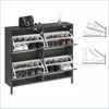 KOMTO Schuhschrank Trek 4 - Schuhregal Geschlossen mit 4 Klappen Bild 4