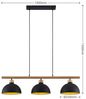 Lindby Hängeleuchte Tirzana, Metall, Schwarz IP20, 3 x 60 W Bild 4