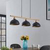 Lindby Hängeleuchte Tirzana, Metall, Schwarz IP20, 3 x 60 W Bild 3