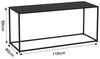 DanDiBo Couchtisch Schwarz Metall Eckig 110x50x40 cm Beistelltisch Wohnzimmer 96470 Tisch Sofatisch Wohnzimmertisch Modern Bild 3