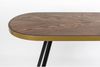 WHITE LABEL LIVING Denise Konsolentisch Oval mit Messing-Farbakzenten Bild 4