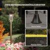 Outsunny Solar Gartenlaterne 127 cm Gartenlampe mit Kaltweiß LED Licht, Wegleuchte mit Lichtsensor, Gartenleuchte, IP44 Wasserdicht, für Außen, Schwarz Bild 5