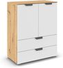 rauch Aditio Box, Kommode, 2-türig, 2 Schubladen, mit Softclose-Funktion, Farbe Weiß/Eiche Artisan, BxHxT 80x100x42cm Bild 1