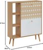 BAÏTA LEIKA Schuhschrank, weiß und Eiche, 80 x 23,5 x 97,5 cm Bild 3