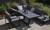 HPL Gartenecklounge Beltona grau + 150x90 cm Lift Tisch höhenverstellbar + 2 Lounge Sessel Bild 2