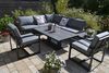 HPL Gartenecklounge Beltona grau + 150x90 cm Lift Tisch höhenverstellbar + 2 Lounge Sessel Bild 4