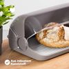 KONZEPT Brotkasten Brotbox Küche, Transparent, aus Kunststoff, (Brot Aufbewahrungsbox für Brötchen, Kuchen und Brot, Brotdose mit hoher Kapazität), Mit transparentem Deckel Bild 3