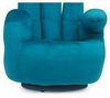 Vente-unique - Fingersessel drehbar - Samt - Grünblau - CATCHY Bild 5