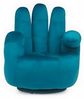 Vente-unique - Fingersessel drehbar - Samt - Grünblau - CATCHY Bild 4