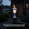 LED Solar Laterne "Flame" - 4in1 - Tisch/Boden/Wand - gelbe LED - Dämmerungssensor - weiß Bild 2