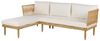 Beliani 'CREMONA' Ecksofa rechts, Akazienholz cremeweiß Bild 4
