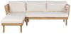 Beliani 'CREMONA' Ecksofa rechts, Akazienholz cremeweiß Bild 5