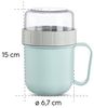 Xavax Müslibox Müslibecher ToGo, 500 + 200 ml, auslaufsicher (2 Fächer, extra Topper), ABS-Kunststoff, Polyprophylen (PP), Silikon, (2-tlg) Bild 3