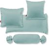 2 Stück Fleuresse Mako-Satin Kissenbezüge 40x60 cm uni mit RV DP 6078 aqua Bild 3
