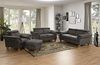 Cavadore 3-Sitzer-Sofa Ammerland / 3er-Couch im Landhausstil mit Federkern + verstellbaren Kopfstützen / 186 x 84 x 93 / Wildlederoptik, Grau Bild 2