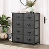 YITAHOME Kommode,Kommode mit 8 Schubladen,Schrank,Stoffschubladen mit Griffen,Metallgestell,Dauerhaft,Schwarz Grau Bild 2