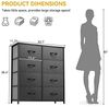 YITAHOME Kommode,Kommode mit 8 Schubladen,Schrank,Stoffschubladen mit Griffen,Metallgestell,Dauerhaft,Schwarz Grau Bild 3