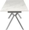Kare Design Tisch Xenia, Weiß, Ausziehtisch, Pflegeleicht, von 140cm bis 200cm auziehbar, 4-8 Personen, Esszimmertisch, lackierte Steinplatte, 76 x 140 x 80 cm (H/B/T) Bild 5