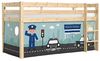 Vipack 'Pino' Halbhochbett 90x200 cm, natur, Kiefer massiv, mit Textilset 'Police' Bild 3