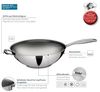 Kela Wok Flavoria Edelstahl 18/10 silber glänzend 9,5 cm Ø 32 cm 5 L Bild 4