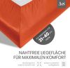 Bettwaesche-mit-Stil Mako-Satin Spannbettlaken orange 180x200cm Höhe 31-40cm Bild 3