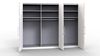 WIEMANN Loft Kleiderschrank, Schlafzimmerschrank, Gleittürenschrank, Drehtürenschrank, Glas magnolie, Trüffeleiche, Holz, B/H/T 300 x 236 x 58 cm Bild 3