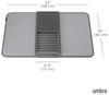 Umbra Udry Trockenmatte inkl. Abtropfgestell, Abtropfgitter, Abtropfschale, Polyester, Grau, L 61 cm, 330720-149 Bild 3