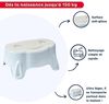 THERMOBABY - Babystep Tritthocker für Kinder – ab 24 Monaten und geeignet für Erwachsene bis 150 kg – blaue Blume Bild 3