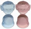 HAC24 Lunchbox Kinder Brotdose Brotbox Frühstücksbox Vesperbox Vesperdose, Kunststoff, (2-tlg), Affenkopf Design mit Klick Verschluss Bild 2