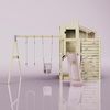 PolarPlay Spielturm Bosse aus Holz in Rosa Bild 2