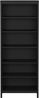 Dmora - Bücherregal Mariette, Büroregal, Mobiler Buchhalter, Bücherbrett, 78x33 h199 cm, Schwarz Bild 4