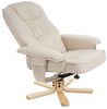 Relaxsessel Fernsehsessel Sessel ohne Hocker M56 Kunstleder FSC®-zertifiziert ~ creme Bild 3