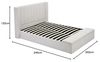 Vente-unique - DOUINO Bett Stoff Beige - B 245 cm x H 120 cm x L 202 cm Bild 3