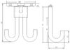 MS Beschläge Kleiderhaken 3-fach Garderobenhaken - Deckenhaken 360° drehbar, (1-St), stabiler Haken zur Deckenmontage inkl. Befestigungsmaterial Bild 4