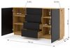 Kommode AURA 2D4S 164 cm Eichenhandwerkskunst / schwarz matt Bild 3