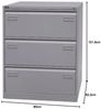 Bisley LIGHT Hängeregistraturschrank, doppelbahnig, DIN A4, 3 HR-Schubladen, Farbe silber Bild 3