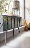 Kare Design Sideboard La Gomera 6 Türen, breite Kommode aus Stahl und Glasfronten, modernes TV-Board mit messingfarbenen Akzenten, weitere Artikel der Serie La Gomera erhältlich (H/B/T) 85 x 180 x 38 cm Bild 2
