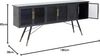 Kare Design Sideboard La Gomera 6 Türen, breite Kommode aus Stahl und Glasfronten, modernes TV-Board mit messingfarbenen Akzenten, weitere Artikel der Serie La Gomera erhältlich (H/B/T) 85 x 180 x 38 cm Bild 3