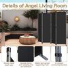 Angel Living Paravent Faltbarer Sichtschutz und Raumteiler aus Stahl/Polyester 224*165 cm (4 St), gebogene Stützfüße, B-förmige Verbindungsschnallen Bild 4