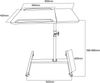 Maclean Mobiler Laptop-Tisch | Höhenverstellbar 59–89 cm | Neigbare Doppelplatte bis 90° | Rollbar mit Bremse | Belastbar bis 30 kg | Ergonomischer Computertisch (Schwarz) Bild 3