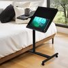 Maclean Mobiler Laptop-Tisch | Höhenverstellbar 59–89 cm | Neigbare Doppelplatte bis 90° | Rollbar mit Bremse | Belastbar bis 30 kg | Ergonomischer Computertisch (Schwarz) Bild 2
