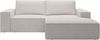 Vente-unique - AMELIA Sofa Samt Beige - B 167 cm x H 85 cm x L 240 cm Bild 4